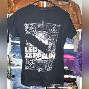 Led Zeppelin Black Graphic T-Shirt Size Small